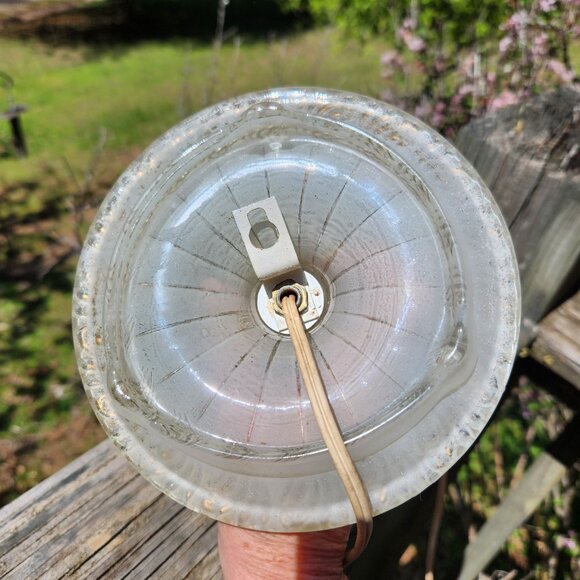 Rare Vintage Art Nouveau Hanging or table top plug in Sconce Light Fixture With - Picture 6 of 16